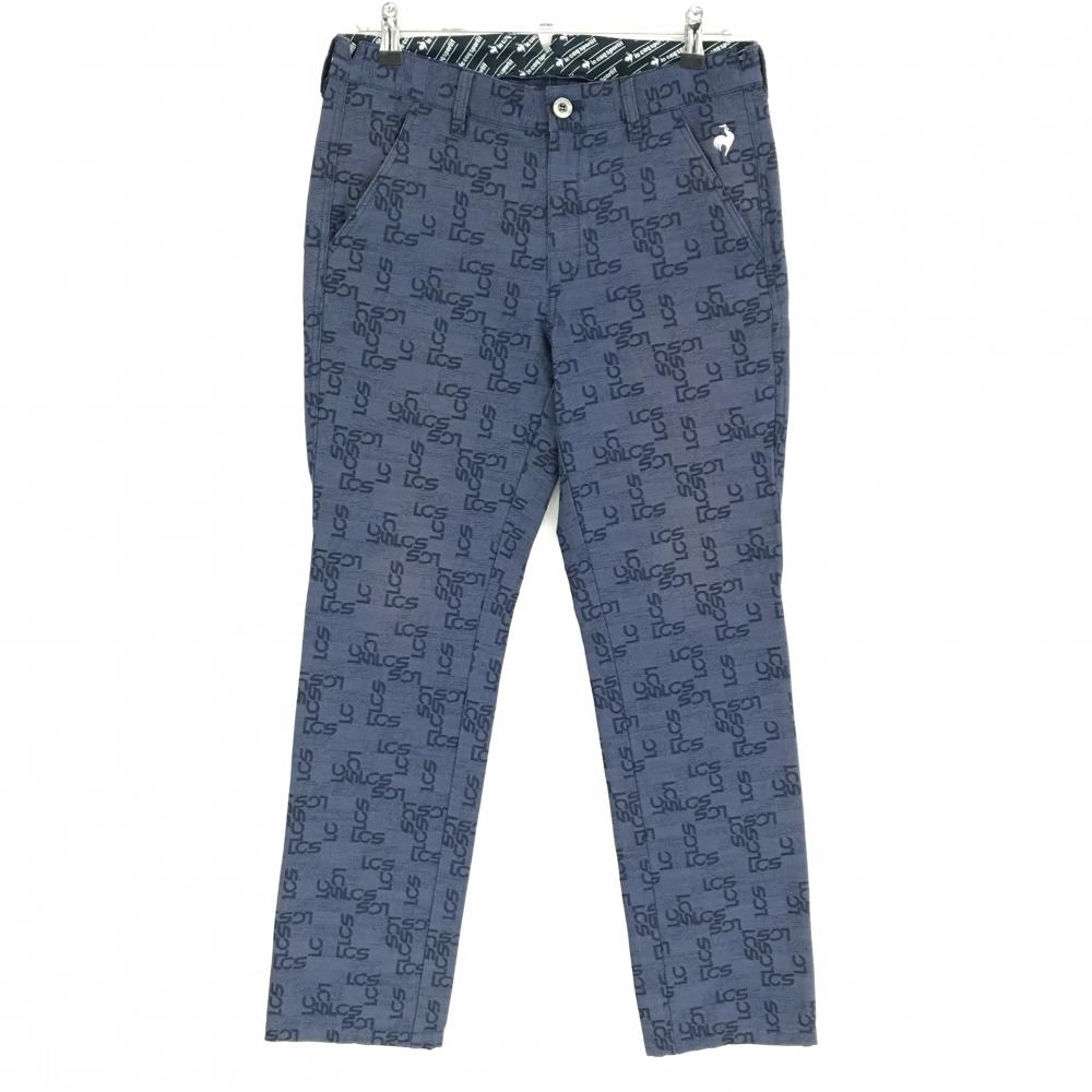 【美品】ルコックゴルフ パンツ ネイビー 総柄 メンズ 79 ゴルフウェア le coq sportif
