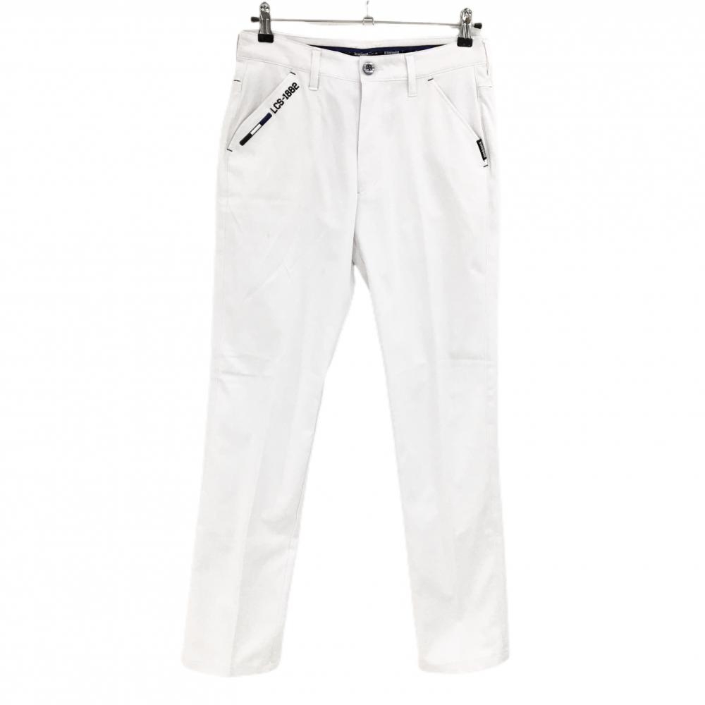 ルコックゴルフ パンツ 白 ロゴ刺しゅう メンズ 76 ゴルフウェア le coq sportif