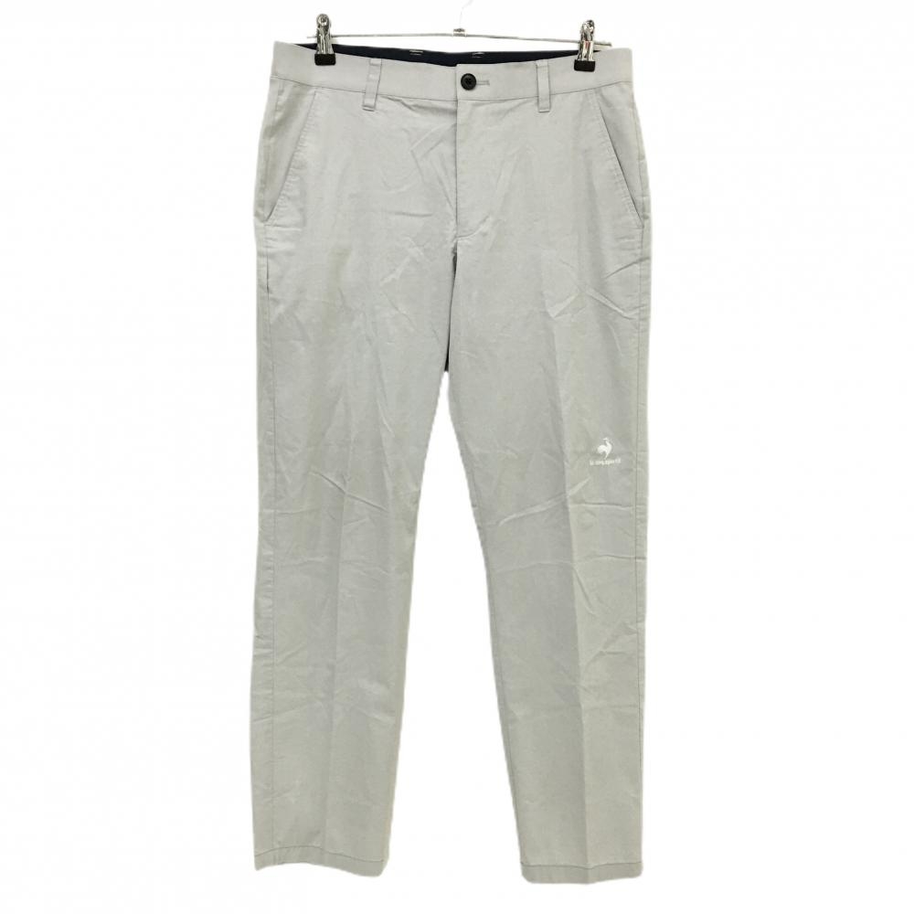 ルコックゴルフ パンツ ライトグレー ロゴ白 薄手 ストレッチ メンズ 82 ゴルフウェア le coq sportif