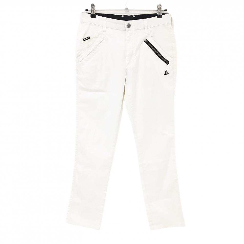 ルコックゴルフ パンツ 白×黒  メンズ 79 ゴルフウェア le coq sportif