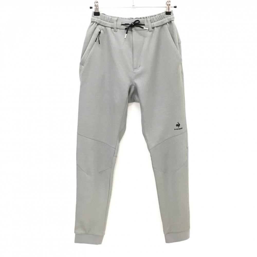 【超美品】ルコックゴルフ ジョガーパンツ グレー ダンボールニット ストレッチ  メンズ M ゴルフウェア le coq sportif