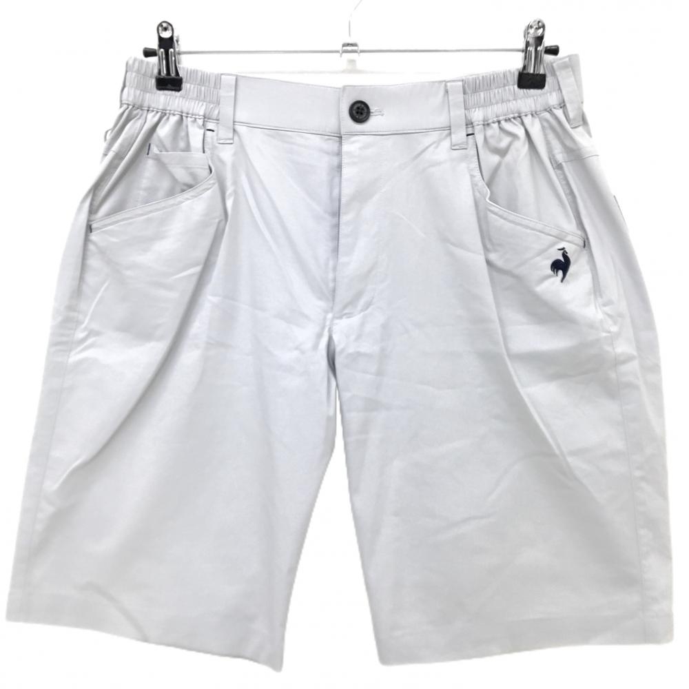 ルコックゴルフ ハーフパンツ ライトグレー ロゴ刺しゅう  メンズ L ゴルフウェア le coq sportif