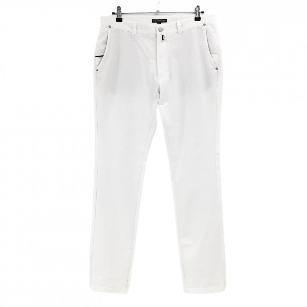 ロサーセン パンツ 白 地模様 後ろロゴ ストレッチ メンズ 88 ゴルフウェア Rosasen