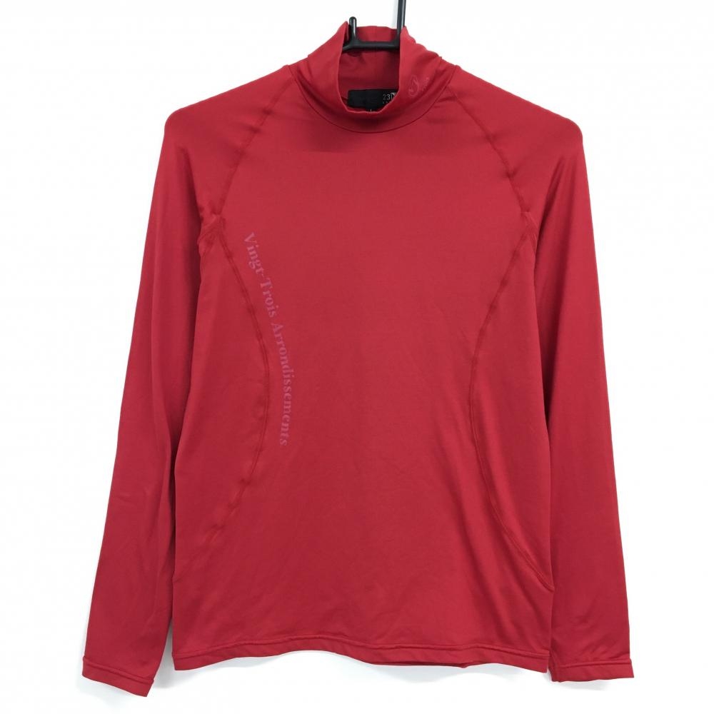 【美品】23区スポーツ ハイネックインナーシャツ レッド  レディース L ゴルフウェア 23区