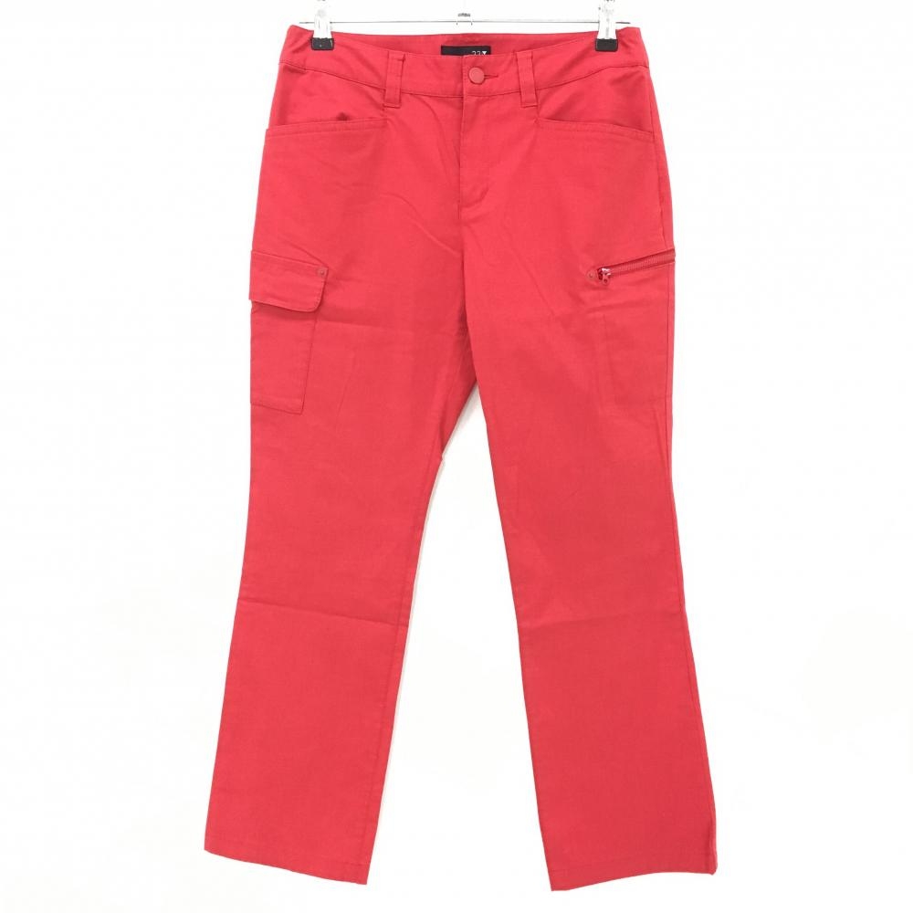 【超美品】23区スポーツ パンツ レッド ストレッチ  レディース 67(L) ゴルフウェア 23区