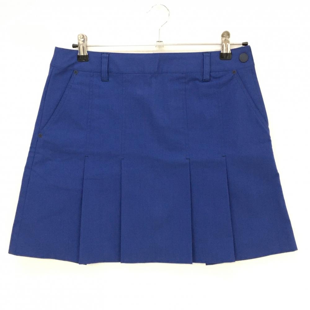 【美品】23区ゴルフ プリーツスカート ブルー ロゴ白  レディース 67(L) ゴルフウェア 23区