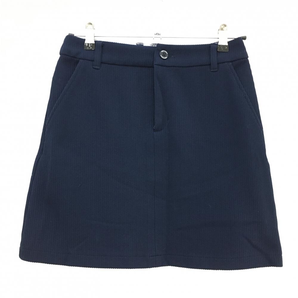 【超美品】23区ゴルフ スカート ネイビー ストライプ地模様 レディース 64 ゴルフウェア 23区