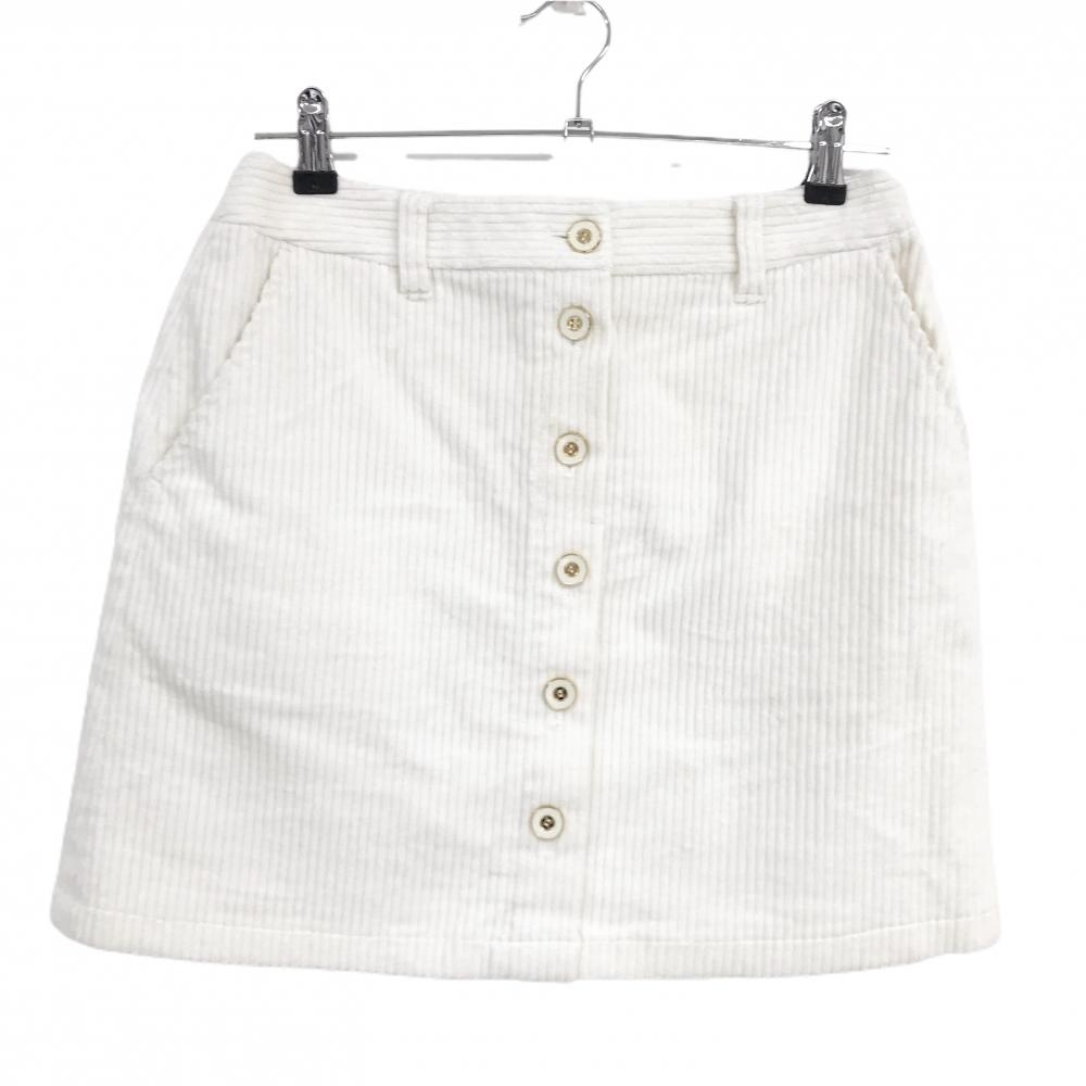 23区ゴルフ コーデュロイスカート 白 表起毛 レディース 64 ゴルフウェア 23区