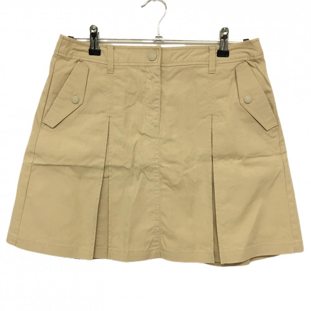 【美品】23区ゴルフ スカート ベージュ 無地 ボックスプリーツ レディース 70 ゴルフウェア 23区