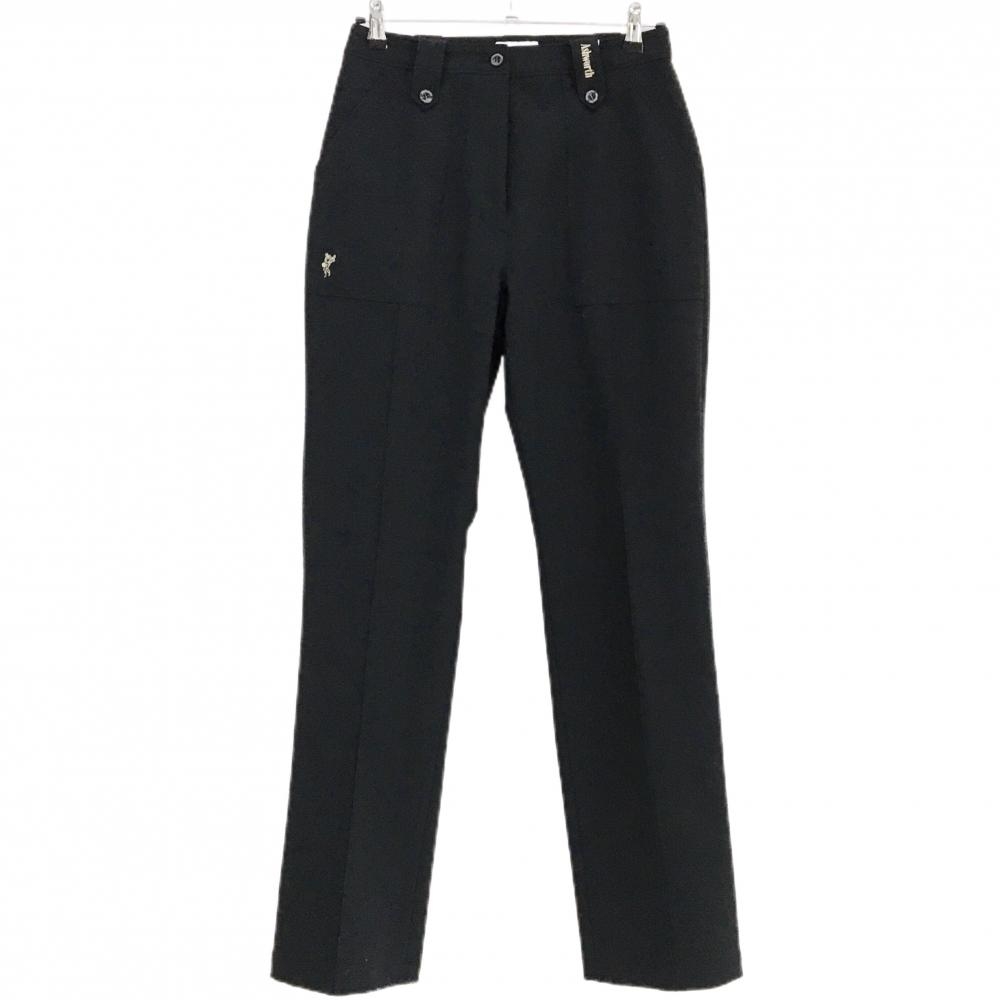 【未使用品】アシュワース パンツ 黒 ストレッチ  レディース L ゴルフウェア ASHWORTH