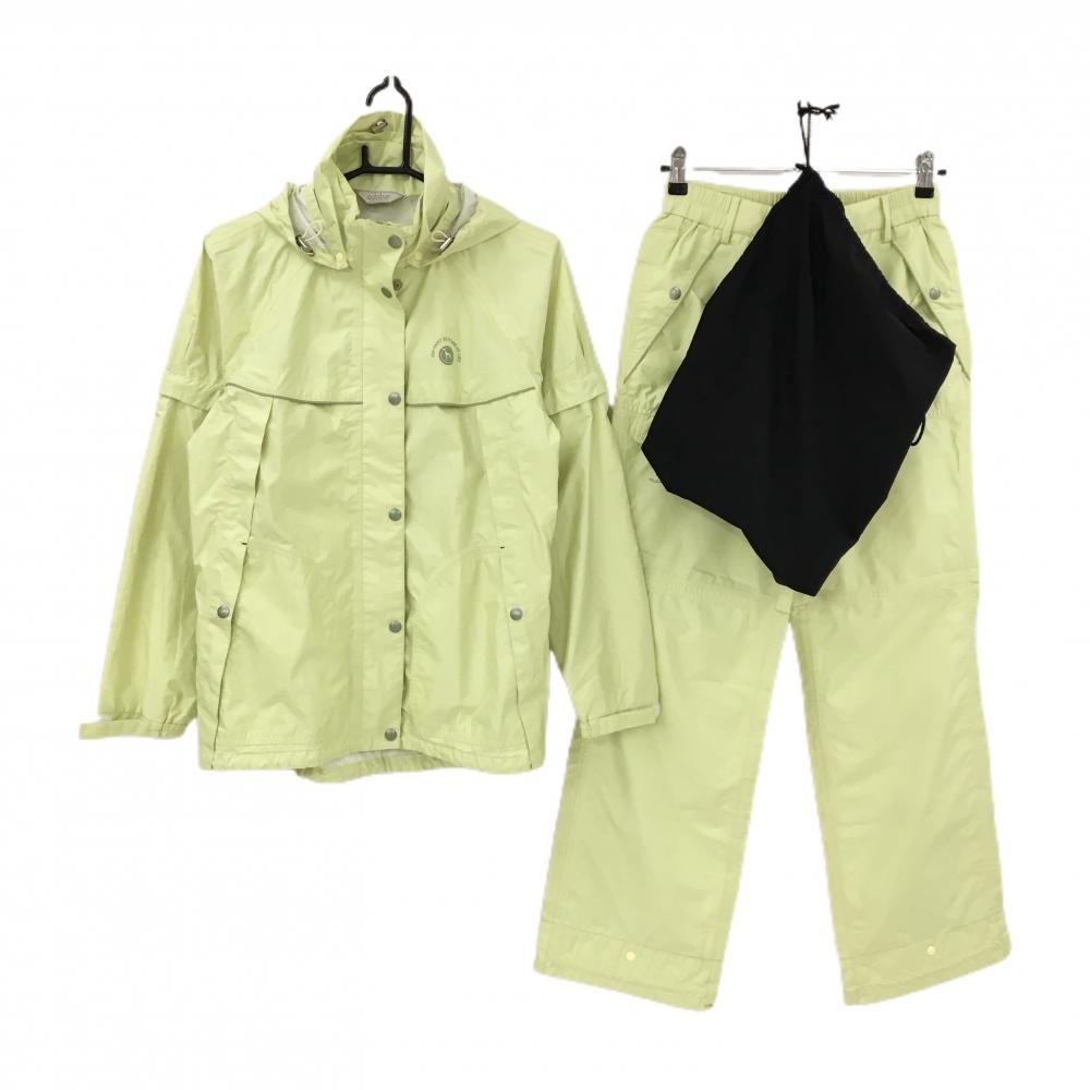 アダバット レインウェア(4WAYジャケット×パンツ) ライトグリーン 裏地メッシュ レディース ジャケット40 パンツ38  ゴルフウェア adabat