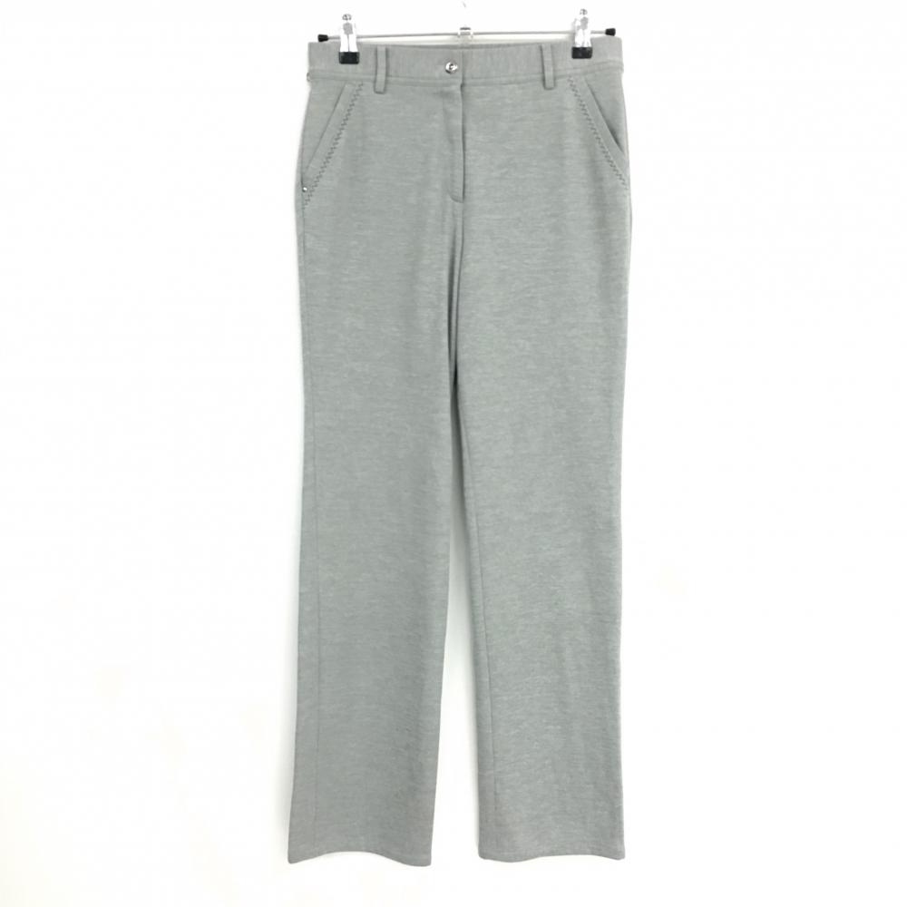 アダバット パンツ 杢グレー バックロゴ  レディース 38(M) ゴルフウェア adabat