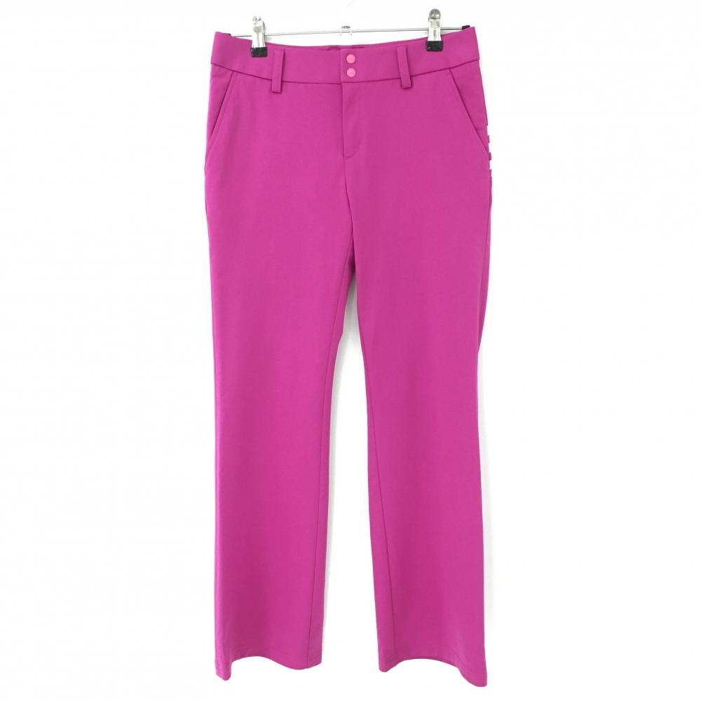 【美品】アディダス パンツ ピンク 3ライン 裾裏汚れ レディース Ｓ/Ｐ ゴルフウェア adidas
