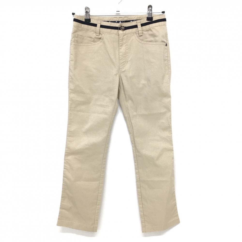 【超美品】アディダス パンツ ベージュ ウエストライン  レディース S/P ゴルフウェア adidas