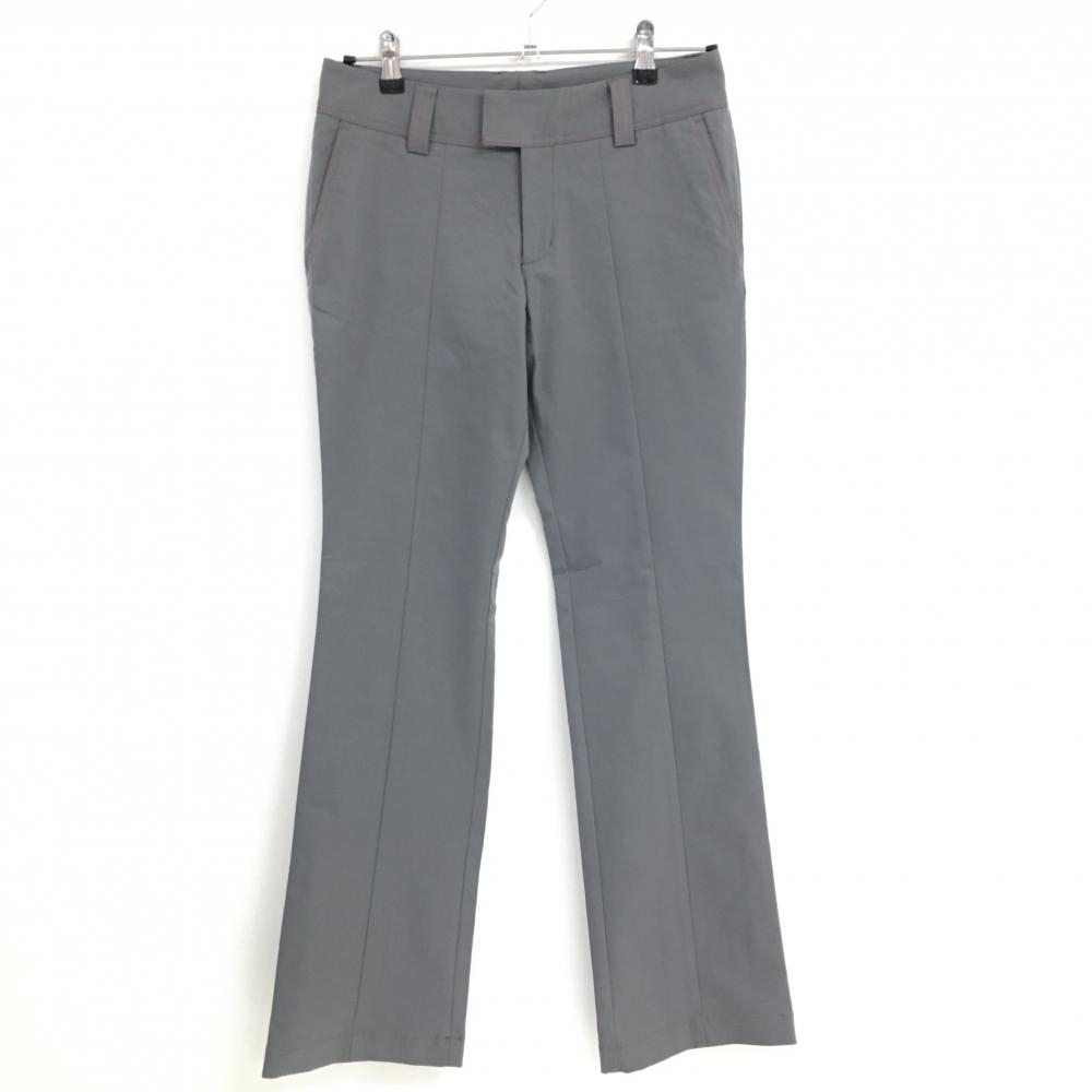 【超美品】アディダス パンツ グレー ステッチピンク ストレッチ 裾ロールアップ可 レディース M/M ゴルフウェア adidas