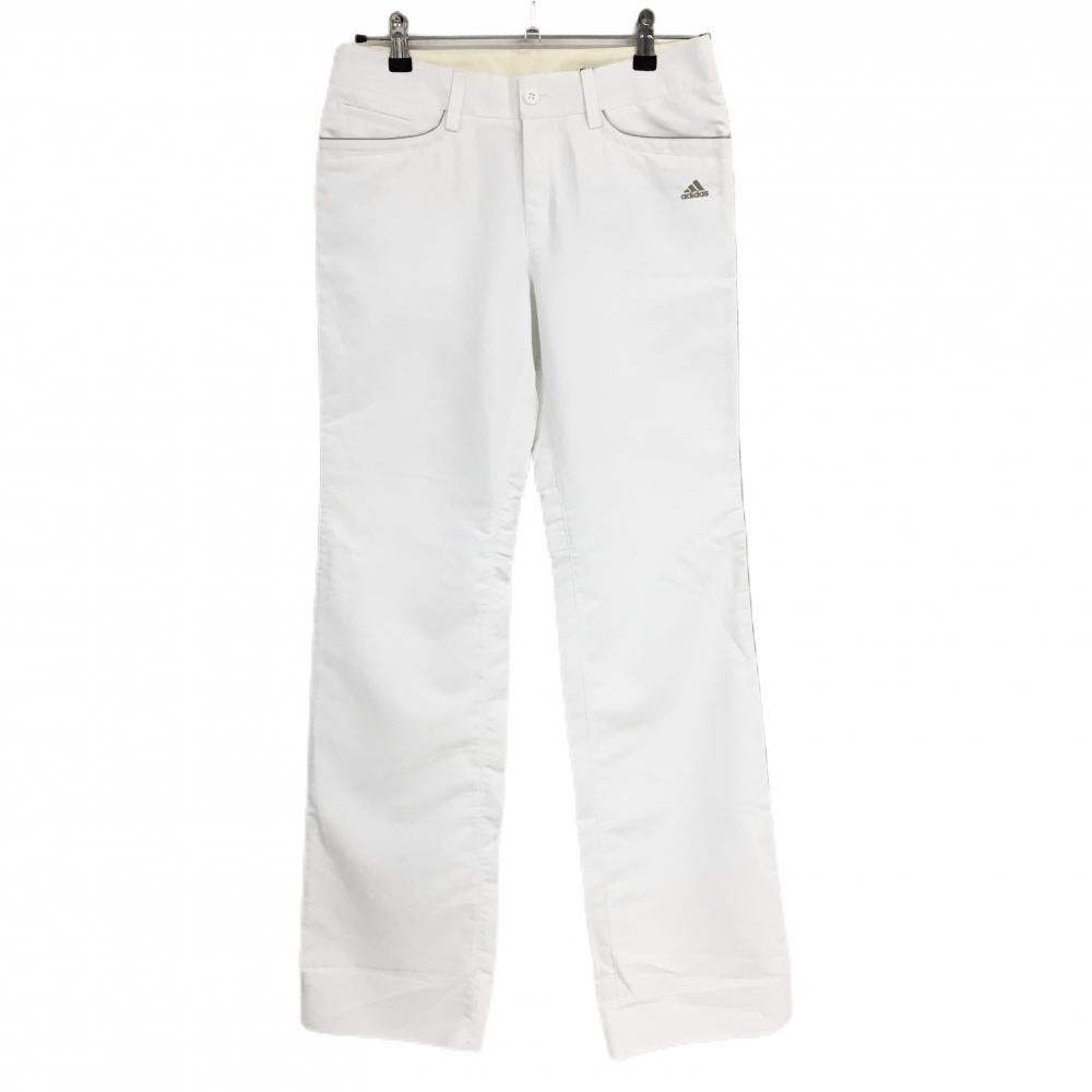 【新品】アディダス パンツ 白 ストレッチ UVケア レディース M/M ゴルフウェア adidas