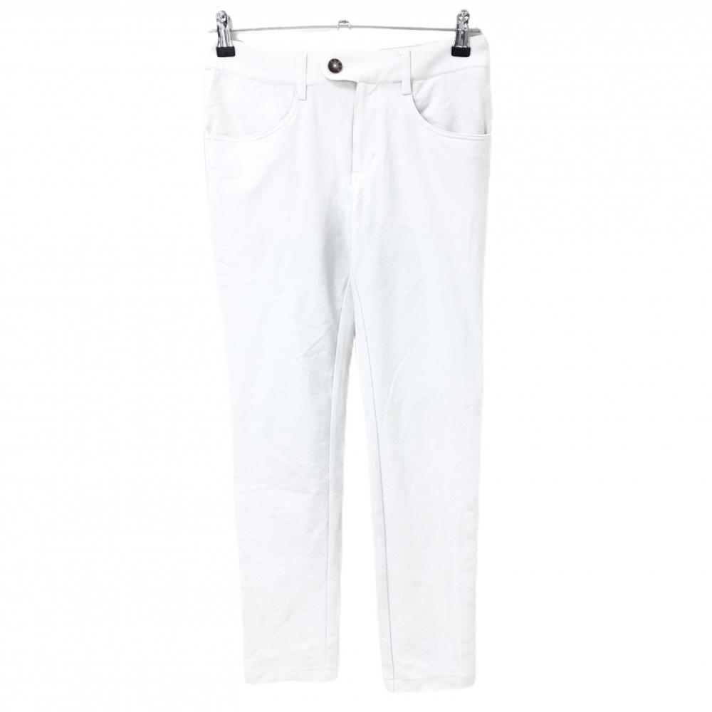 【超美品】アディダス ストレッチパンツ 白 無地 レディース XS/XP ゴルフウェア adidas