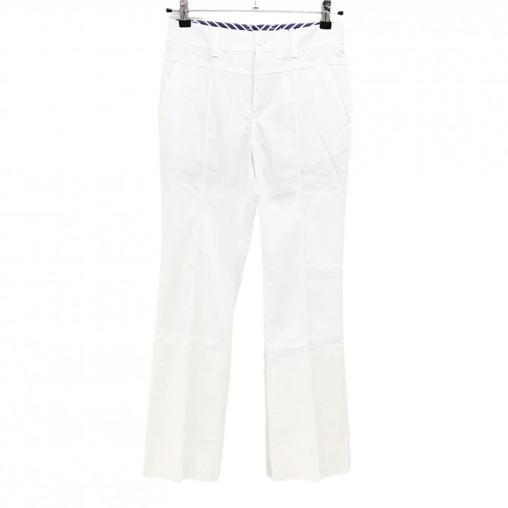 【新品】アディダス パンツ 白 シンプル UV 一部裏地付き レディース M/M ゴルフウェア adidas