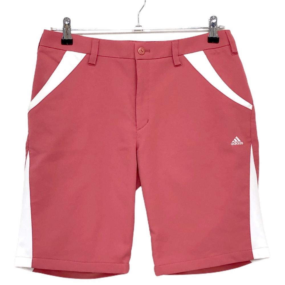 【美品】アディダス ショートパンツ ピンク系×白 バイカラー レディース L/G ゴルフウェア adidas