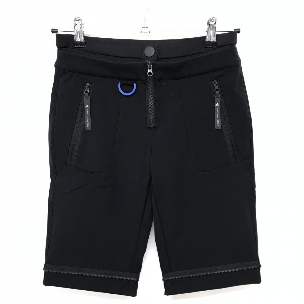 【新品】アディダス ハーフパンツ 黒 ストレッチ 裏微起毛 ステラマッカートニー  レディース XS ゴルフウェア adidas