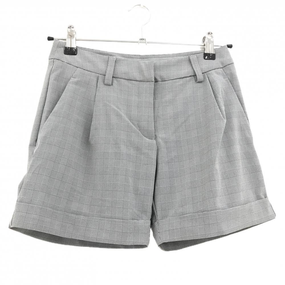 【新品】アディダス ショートパンツ グレー系 グレンチェック ストレッチ レディース XS ゴルフウェア 2024年モデル adidas