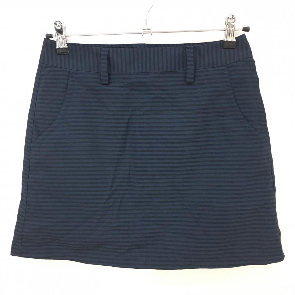 【新品】アディダス スカート ネイビー ボーダー インナーパンツ付 レディース S ゴルフウェア adidas