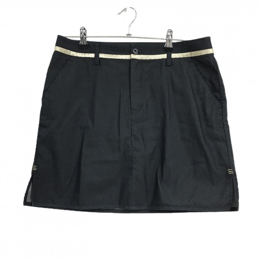 【超美品】アディダス スカート ダークグレー系×ゴールド系 ベルト部ゴールドライン レディース OT/XG ゴルフウェア adidas