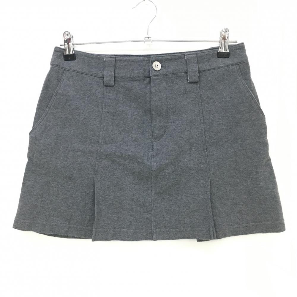 【超美品】アディダス スカート グレー バックロゴ インナーパンツ付 レディース L/G ゴルフウェア adidas