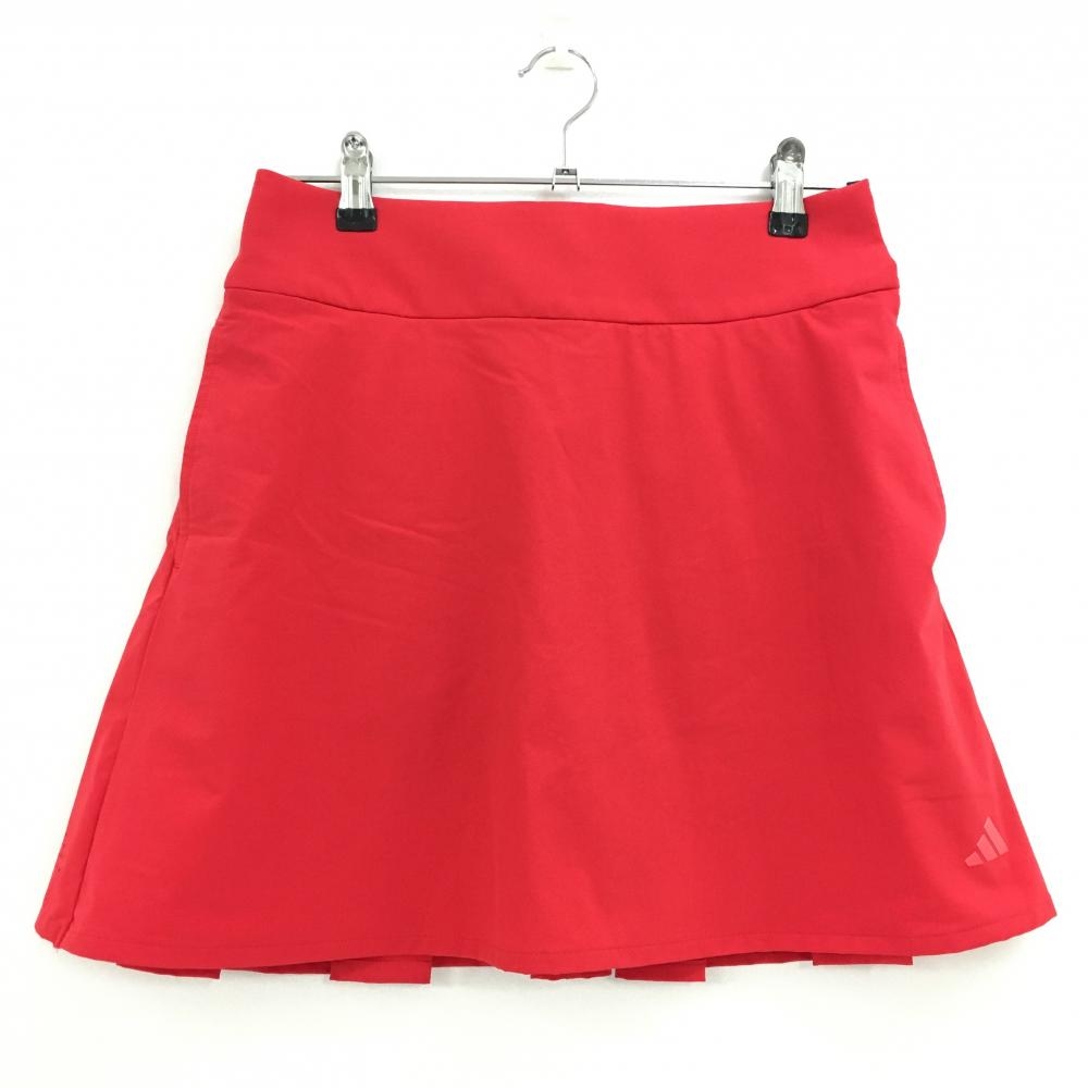 【超美品】アディダス スカート レッド 内側インナーパンツ ストレッチ 後パンチング レディース S ゴルフウェア 2024年モデル adidas