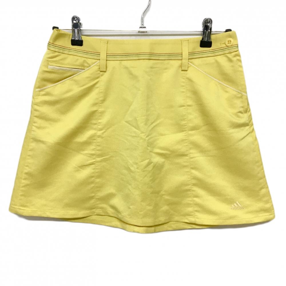【美品】アディダス スカート イエロー ウエストステッチ  レディース M ゴルフウェア adidas