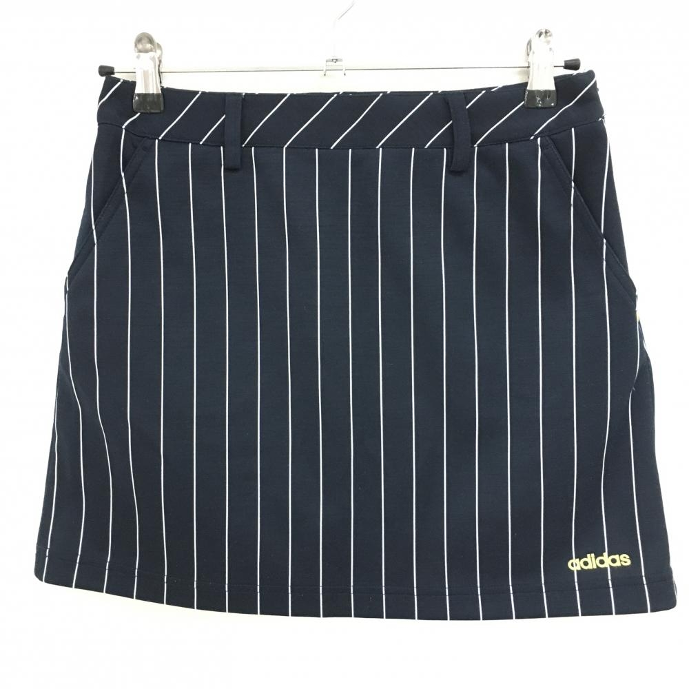 アディダス スカート ネイビー×白 ストライプ レディース S/P ゴルフウェア adidas