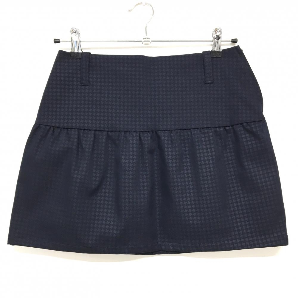 【超美品】アディダス スカート ダークネイビー 地模様 裏地付き  レディース S/P ゴルフウェア adidas
