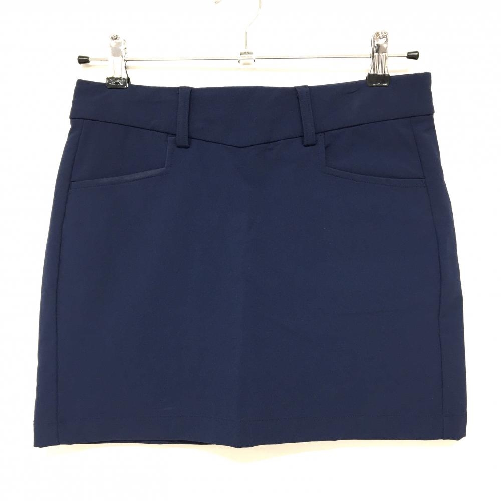 【美品】アディダス スカート ネイビー 後ろロゴ ストレッチ レディース S ゴルフウェア adidas