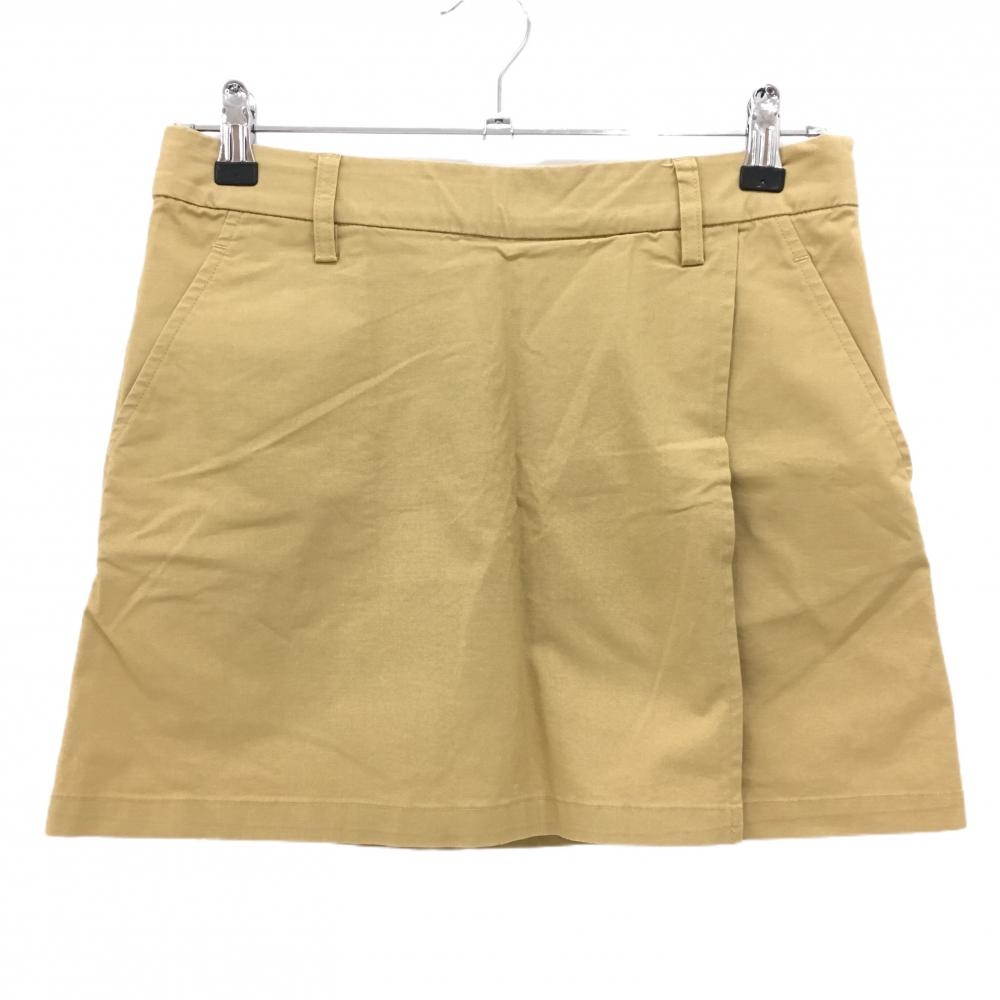 【美品】アディダス スカート ベージュ系 バックロゴ 一部メッシュ  レディース M ゴルフウェア adidas