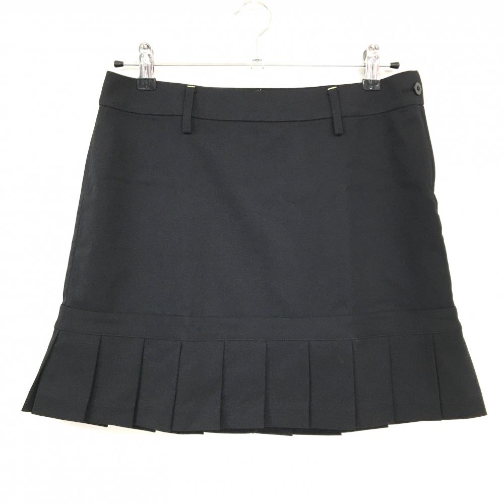 【美品】アディダス スカート 黒 裾プリーツ  レディース L/G ゴルフウェア adidas