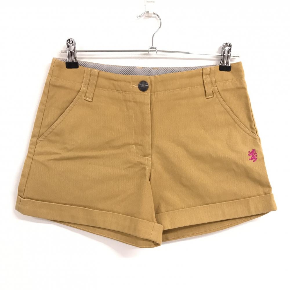 アドミラル ショートパンツ ライトブラウン ロゴピンク  レディース L ゴルフウェア Admiral