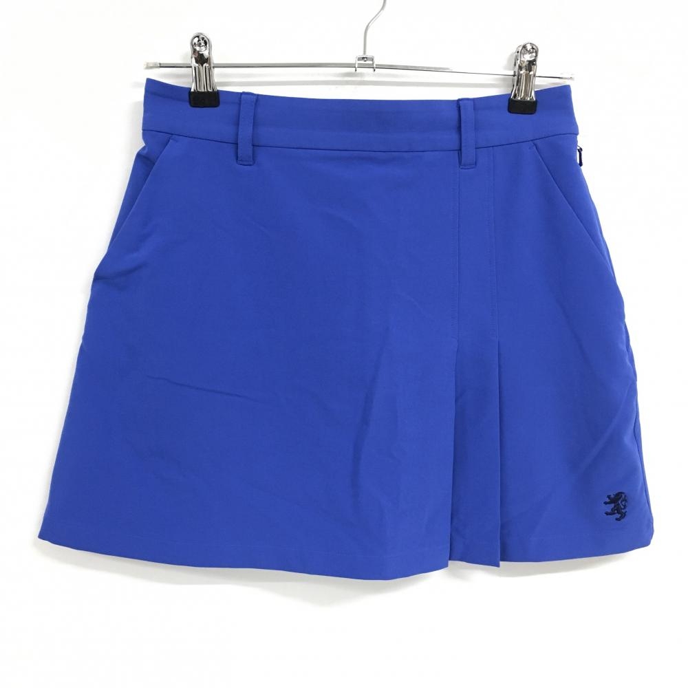 【超美品】アドミラル ストレッチスカート ブルー 一部プリーツ サイドロゴ レディース M ゴルフウェア Admiral