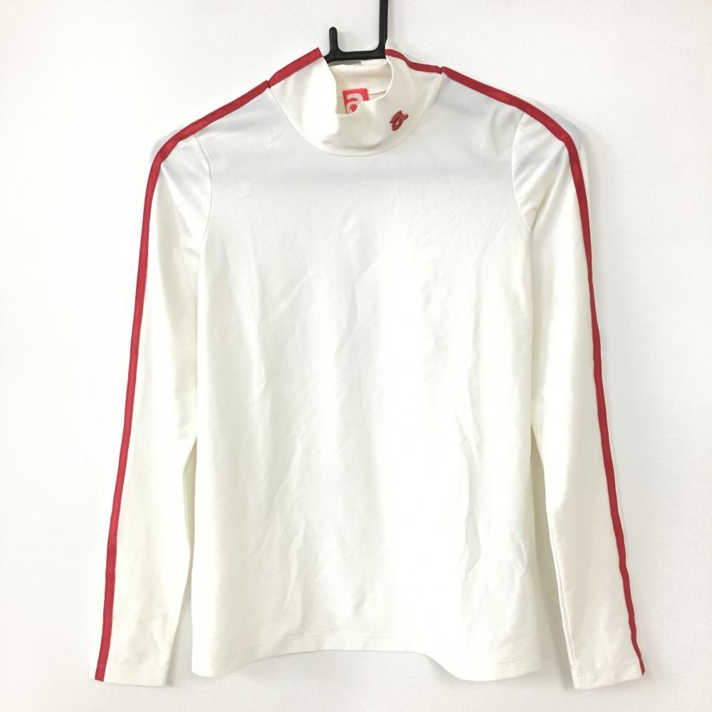 【美品】アルチビオ インナーシャツ 白×レッド ライン ストレッチ 日本製 レディース 36 ゴルフウェア archivio