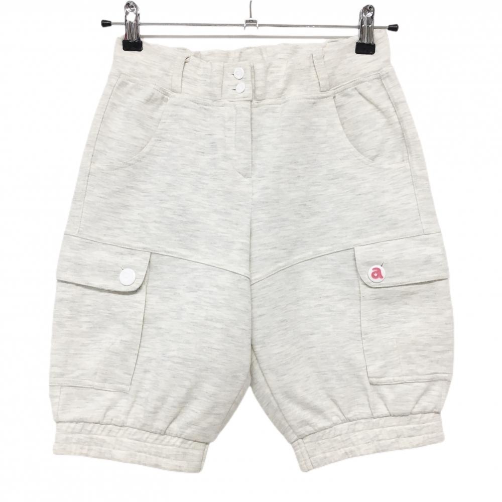 アルチビオ ハーフパンツ 杢ライトグレー ウエスト・裾ゴム  レディース 38(M) ゴルフウェア archivio