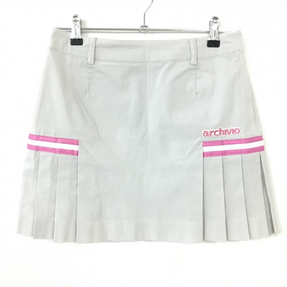 気質アップ】 ARCHIVIO アルチビオ 中綿スカート グレー系 38 ゴルフ 