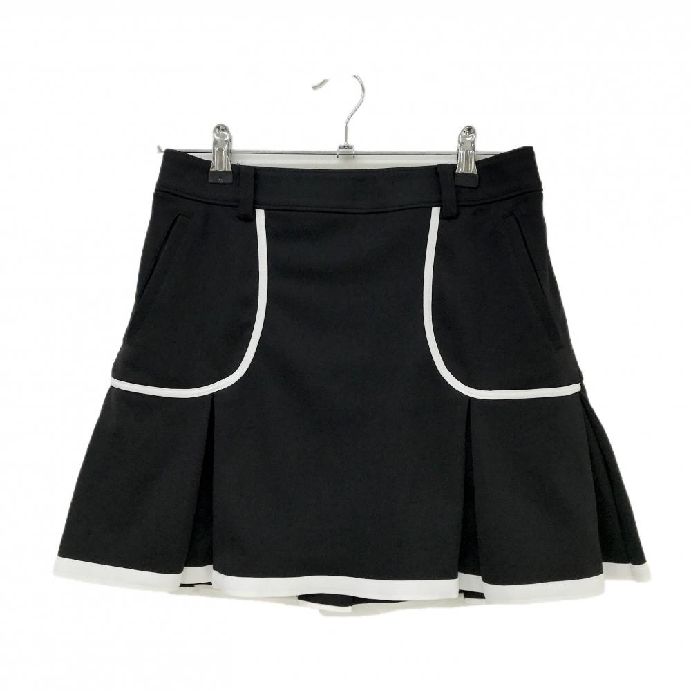 アルチビオ スカート 黒 裾プリーツ 裏地付  レディース 38(M) ゴルフウェア archivio
