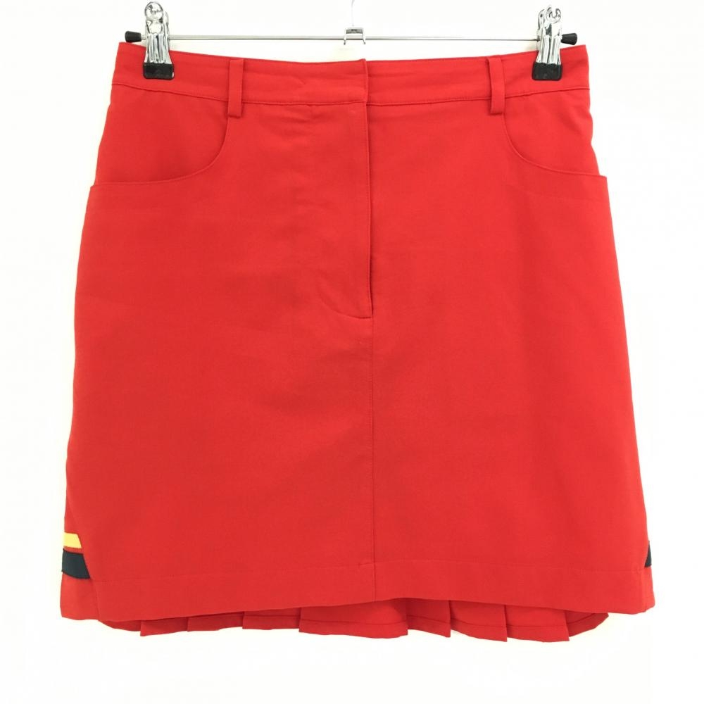 アルチビオ スカート レッド 後裾プリーツ 裏地付  レディース 40(L) ゴルフウェア archivio