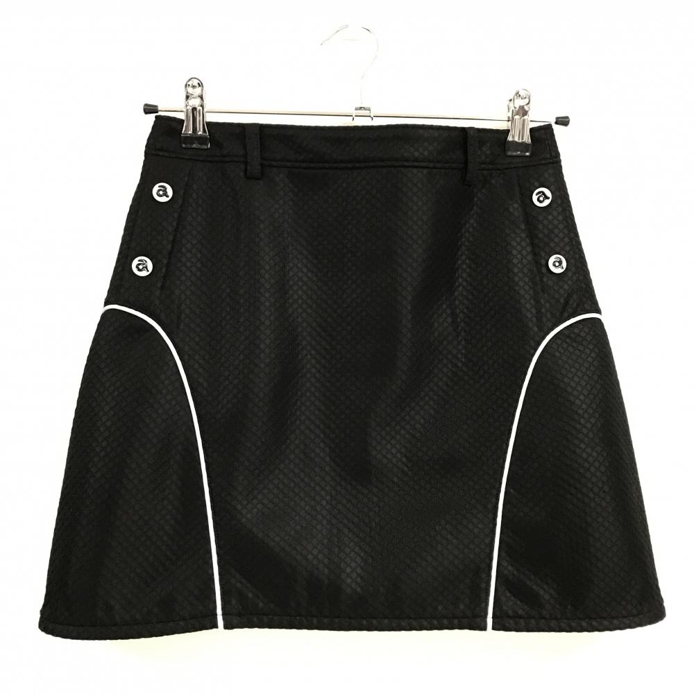 【超美品】アルチビオ スカート 黒 地模様 ストレッチ  レディース 36(S) ゴルフウェア archivio