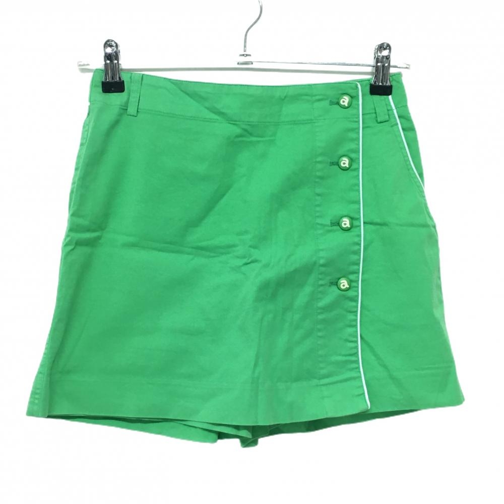 アルチビオ キュロットスカート ライトグリーン×白 パイピング レディース 36(S) ゴルフウェア archivio