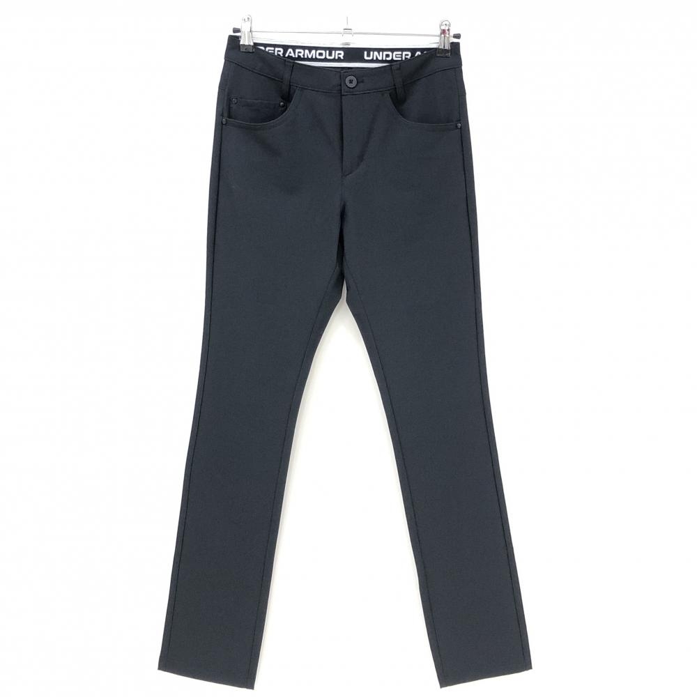 【新品】アンダーアーマー パンツ 黒 ロゴ白 撥水 UPF50  レディース M ゴルフウェア UNDER ARMOUR