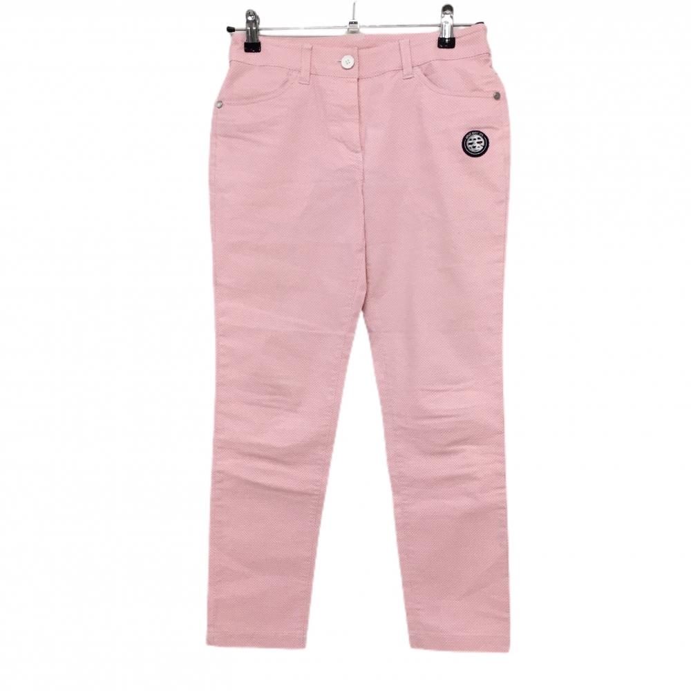 アンパスィ パンツ ピンク×白 総柄 ストレッチ  レディース S ゴルフウェア and per se