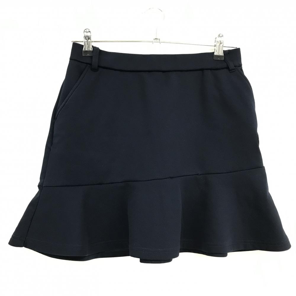 アンパスィ フレアスカート ネイビー ウエストゴム ロゴワッペン レディース L ゴルフウェア 2025年モデル and per se