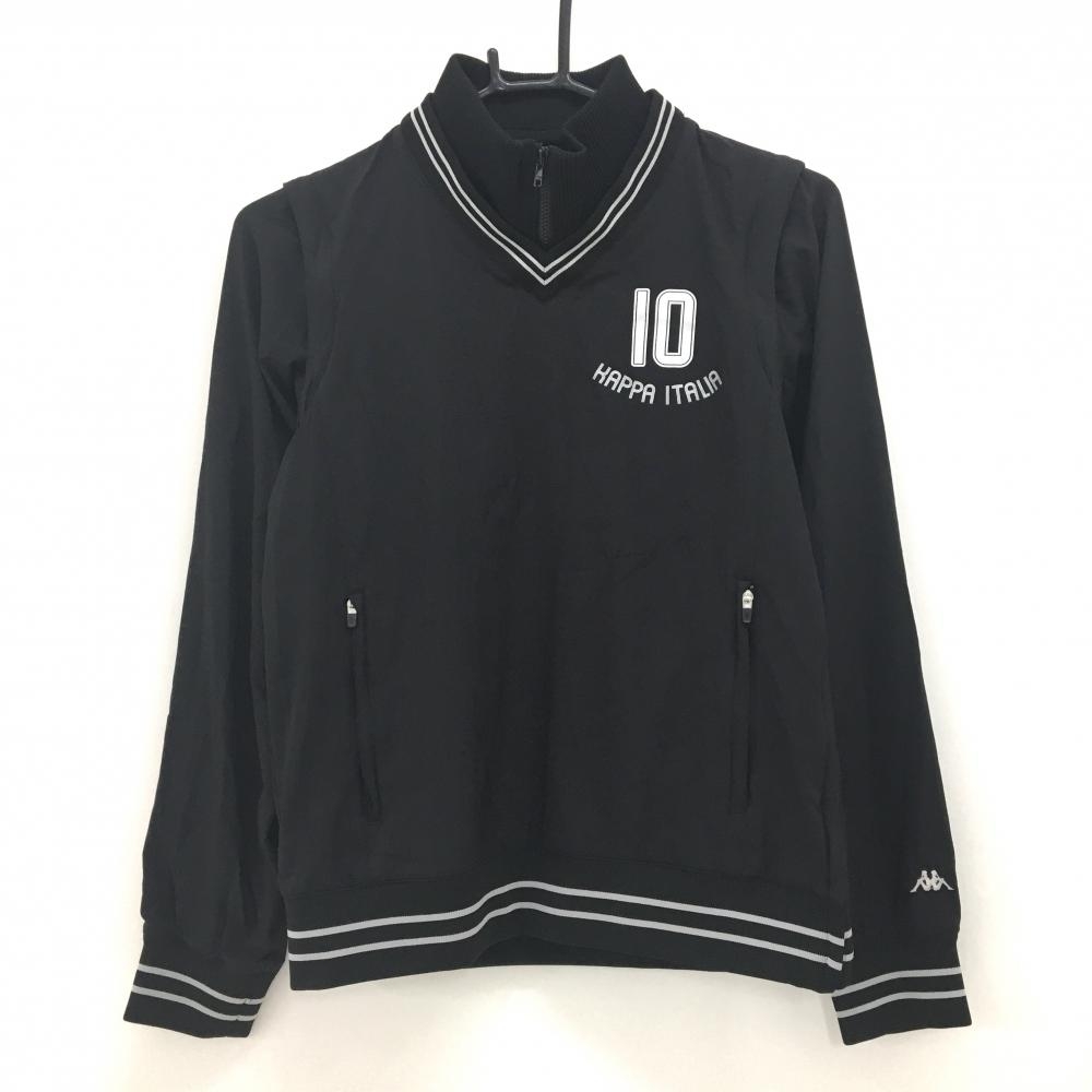 【美品】カッパ 4WAYスニード 黒 裏メッシュ ブルゾン ネック・袖着脱可 レディース M ゴルフウェア Kappa