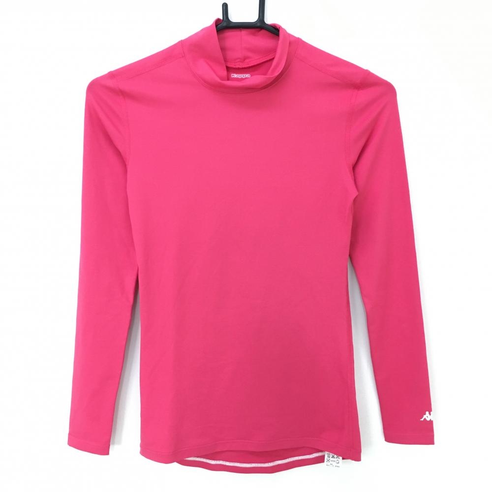 【超美品】カッパ インナーシャツ ピンク ネックロゴ  レディース S ゴルフウェア Kappa