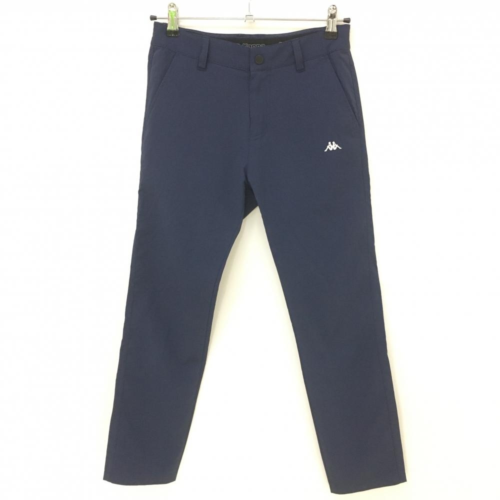 【美品】カッパ パンツ ネイビー ロゴ刺しゅう  レディース S ゴルフウェア Kappa